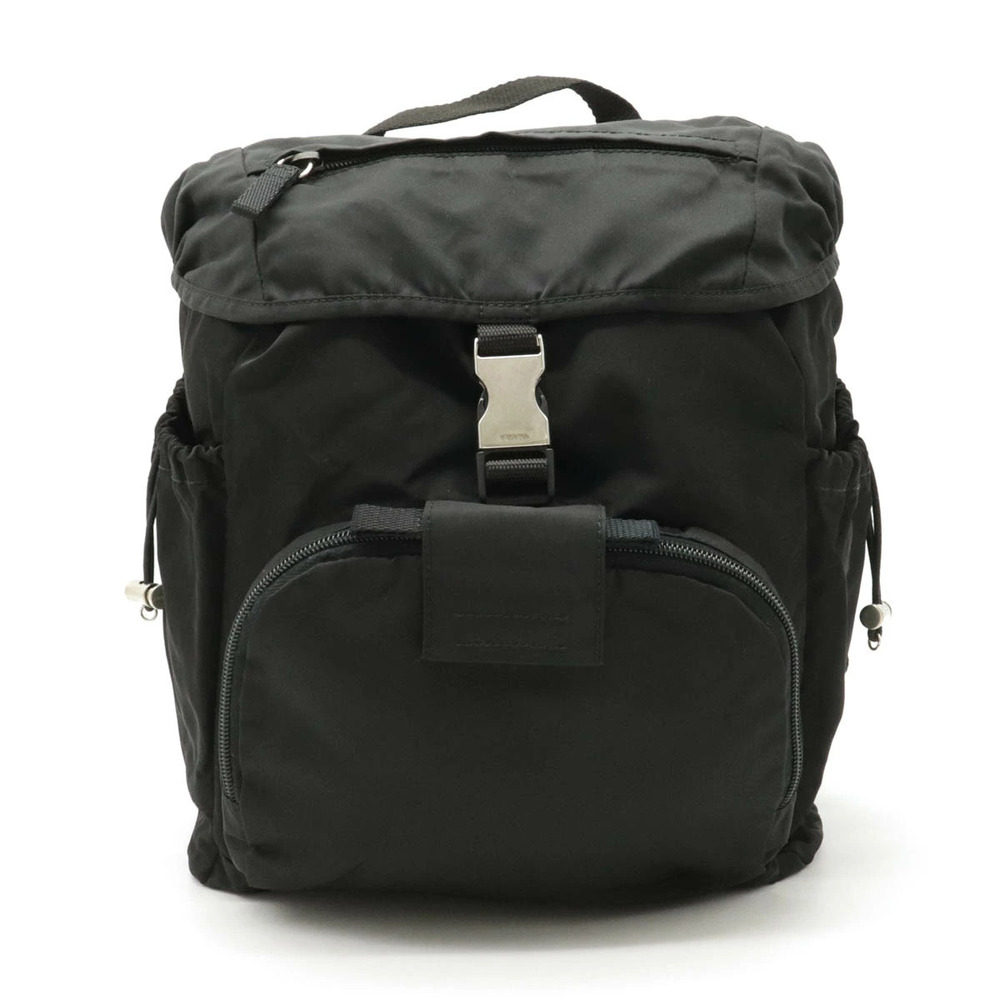 Prada Backpack Rucksack Daypack Leather NERO Black